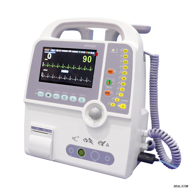 HC-8000D แบบพกพา Biphasic Emergency Cardiac External Defibrillator Monitor